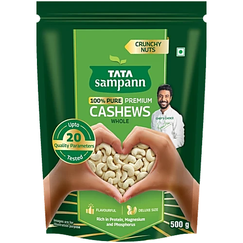 Tata Sampann Premium Cashews, 500 g